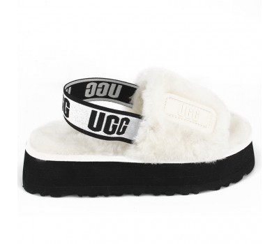 UGG  WOMEN'S DISCO SLIDE SEASHELL WHITE