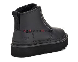 UGG NEUMEL PLATFORM ZIP MATTE BLACK