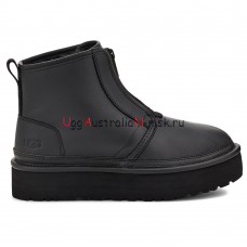 UGG NEUMEL PLATFORM ZIP MATTE BLACK