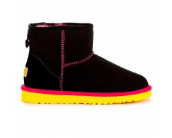  UGG CLASSIC MINI BLACK-YELLOW