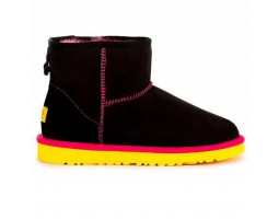  UGG CLASSIC MINI BLACK-YELLOW