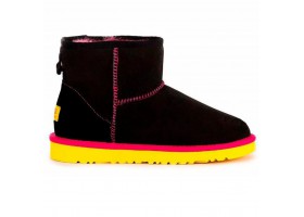  UGG CLASSIC MINI BLACK-YELLOW