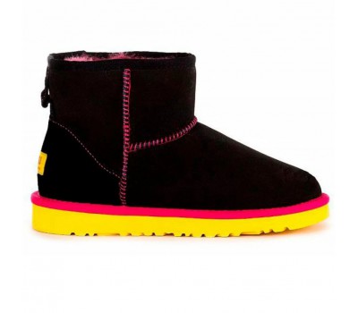  UGG CLASSIC MINI BLACK-YELLOW