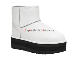 CLASSIC MINI PLATFORM LEATER WHITE BLACK