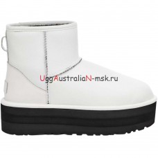 CLASSIC MINI PLATFORM LEATER WHITE BLACK