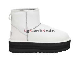 CLASSIC MINI PLATFORM LEATER WHITE BLACK