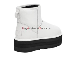 CLASSIC MINI PLATFORM LEATER WHITE BLACK