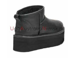 CLASSIC ULTRA MINI PLATFORM LEATHER BLACK