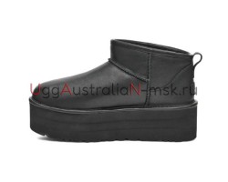 CLASSIC ULTRA MINI PLATFORM LEATHER BLACK