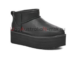 CLASSIC ULTRA MINI PLATFORM LEATHER BLACK