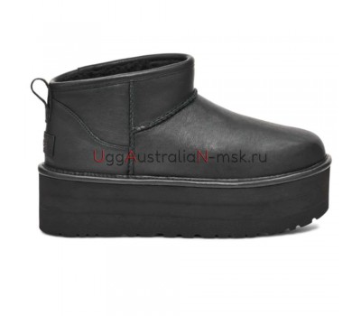 CLASSIC ULTRA MINI PLATFORM LEATHER BLACK