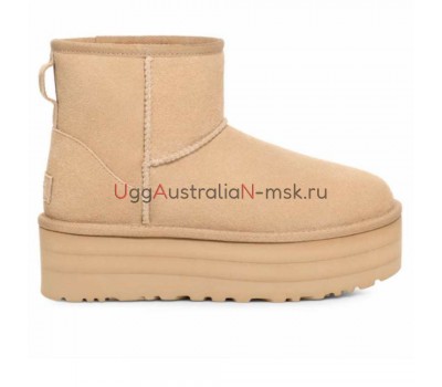 UGG CLASSIC MINI PLATFORM SAND