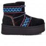 UGG CLASSIC MINI II BRAID PLATFORM BLACK