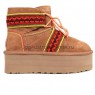 UGG CLASSIC MINI II BRAID PLATFORM CHESTNUT