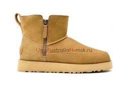 UGG CLASSIC ZIP MINI SUEDE BOOT CHESTNUT