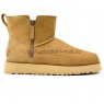 UGG CLASSIC ZIP MINI SUEDE BOOT CHESTNUT