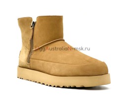 UGG CLASSIC ZIP MINI SUEDE BOOT CHESTNUT