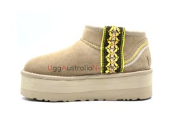 UGG CLASSIC ULTRA MINI BRAID PLATFORM SAND