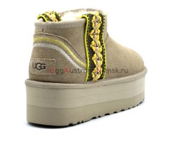 UGG CLASSIC ULTRA MINI BRAID PLATFORM SAND