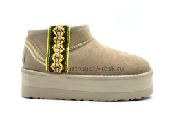 UGG CLASSIC ULTRA MINI BRAID PLATFORM SAND