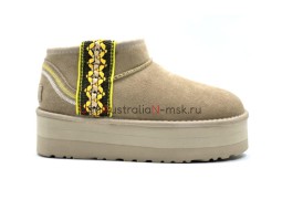 UGG CLASSIC ULTRA MINI BRAID PLATFORM SAND