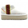 UGG CLASSIC ULTRA MINI BRAID PLATFORM WHITE