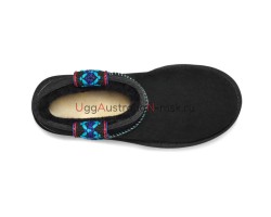 UGG CLASSIC ULTRA MINI BRAID PLATFORM BLACK