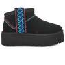 UGG CLASSIC ULTRA MINI BRAID PLATFORM BLACK