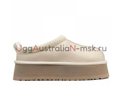 UGG WOMEN'S TASMAN TAZZ PLATFORM LEATHER SAND