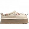 UGG WOMEN'S TASMAN TAZZ PLATFORM LEATHER SAND