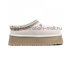 UGG WOMEN'S TASMAN TAZZ PLATFORM WHITE