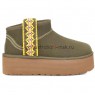UGG CLASSIC ULTRA MINI BRAID PLATFORM BURT OLIVE