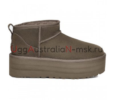 UGG CLASSIC ULTRA MINI PLATFORM SLATE