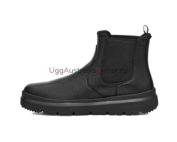 UGG BURLEIGH CHELSEA LEATHER BLACK