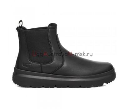 UGG BURLEIGH CHELSEA LEATHER BLACK