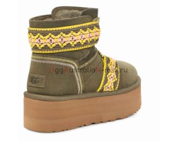 UGG WOMEN MINI II BRAID PLAT KHAKI