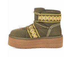 UGG WOMEN MINI II BRAID PLAT KHAKI