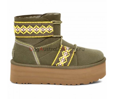 UGG WOMEN MINI II BRAID PLAT KHAKI
