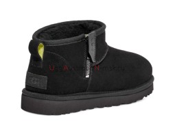 UGG MEN'S CLASSIC ULTRA MINI BLACK ZIP