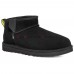 UGG WOMEN'S ULTRA MINI BLACK ZIP