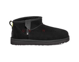 UGG WOMEN'S ULTRA MINI BLACK ZIP