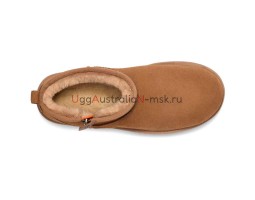UGG WOMEN'S ULTRA MINI CHESTNUT ZIP