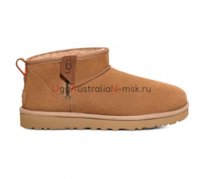 UGG WOMEN'S ULTRA MINI CHESTNUT ZIP