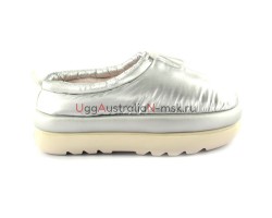 UGG MAXI HERITAGE BRAID CLOG SILVER