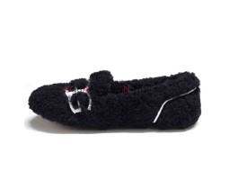 UGG WOMEN'S HAILEY FLAFF LOFER BLACK