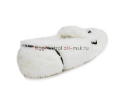UGG WOMEN'S HAILEY FLAFF LOFER WHITE