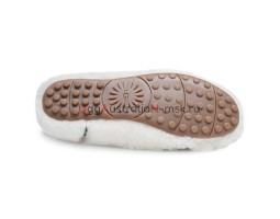 UGG WOMEN'S HAILEY FLAFF LOFER WHITE