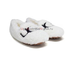 UGG WOMEN'S HAILEY FLAFF LOFER WHITE