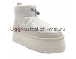 UGG WOMEN'S OBBA PLATFORM WHITE