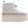 UGG WOMEN'S OBBA PLATFORM WHITE